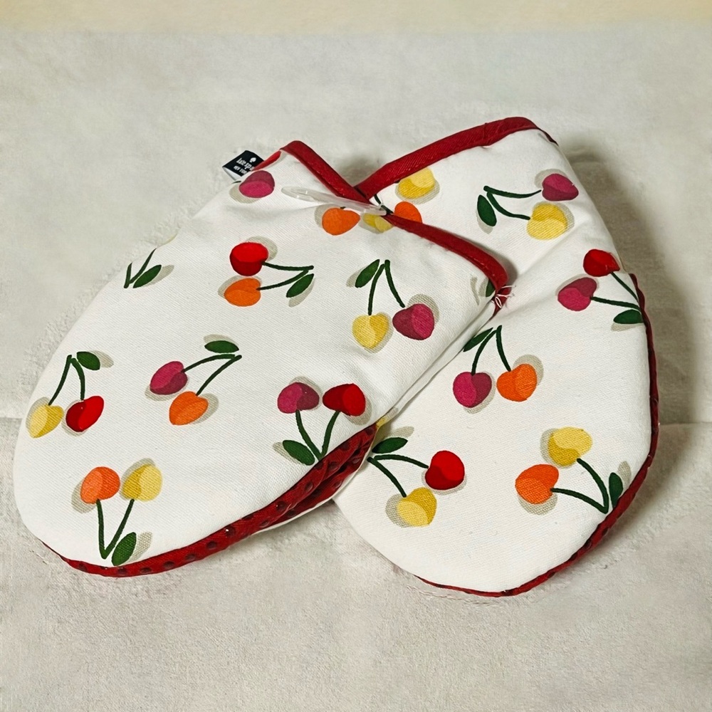 Kate Spade Oven Mitts with Cherry Print